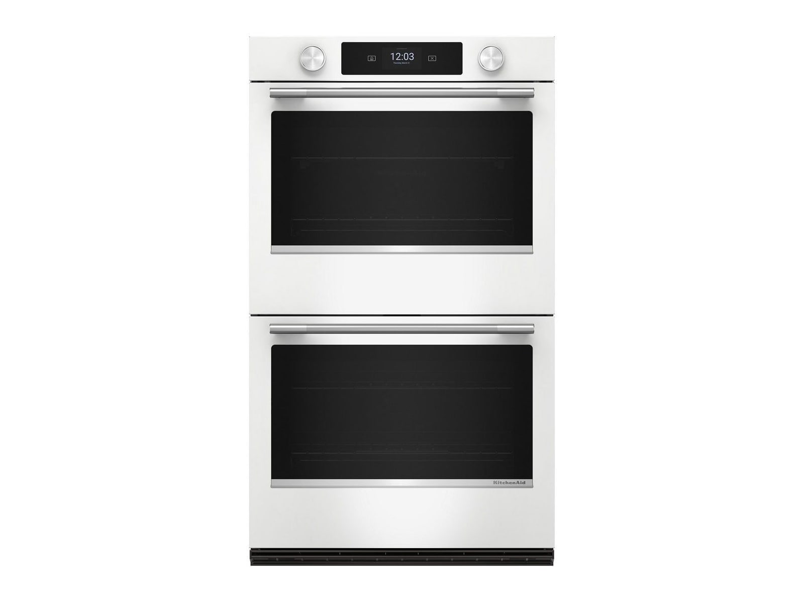KitchenAid - Smart Double Wall Oven with Assisted Cooking Modes 30-Inch Wide White Ovens & Ranges
