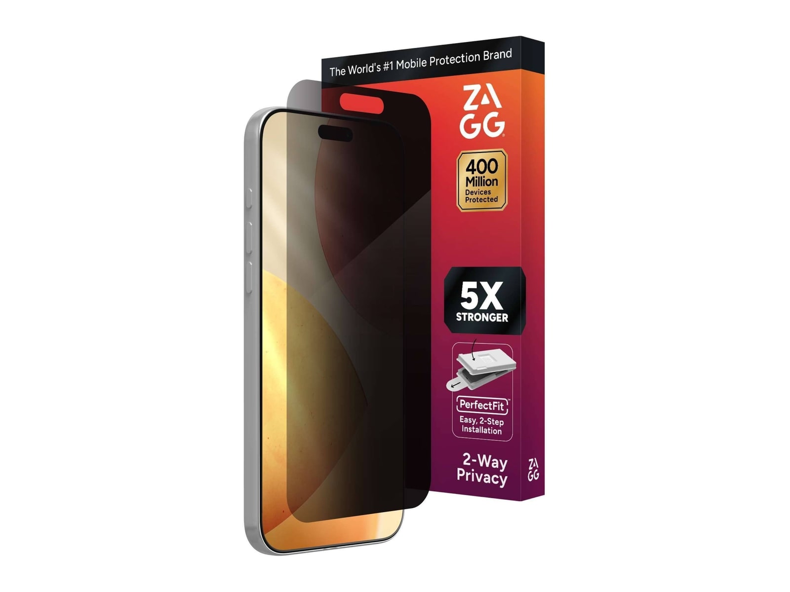 ZAGG - Apple iPhone 17 Pro Max Screen Protector Glass Elite Privacy