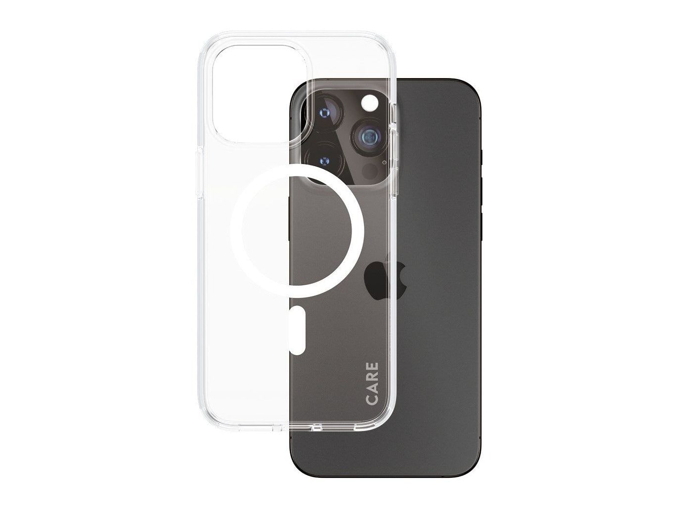 PanzerGlass - CARE Urban Combat Case Transparent w. White MagSafe iPhone 15 Pro Max