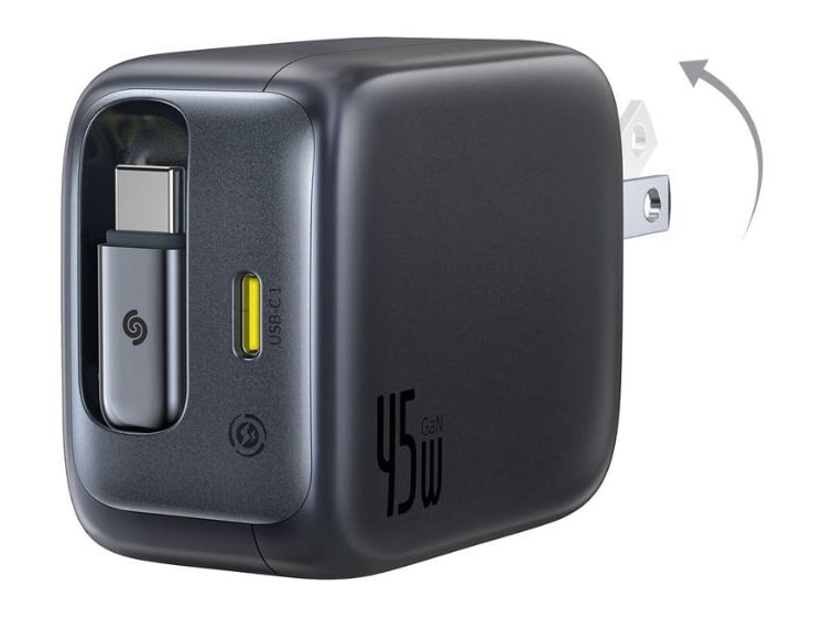 Baseus - EnerCore CJ11 Fast Charger with Retractable Cable 2C 45W Wall Chargers
