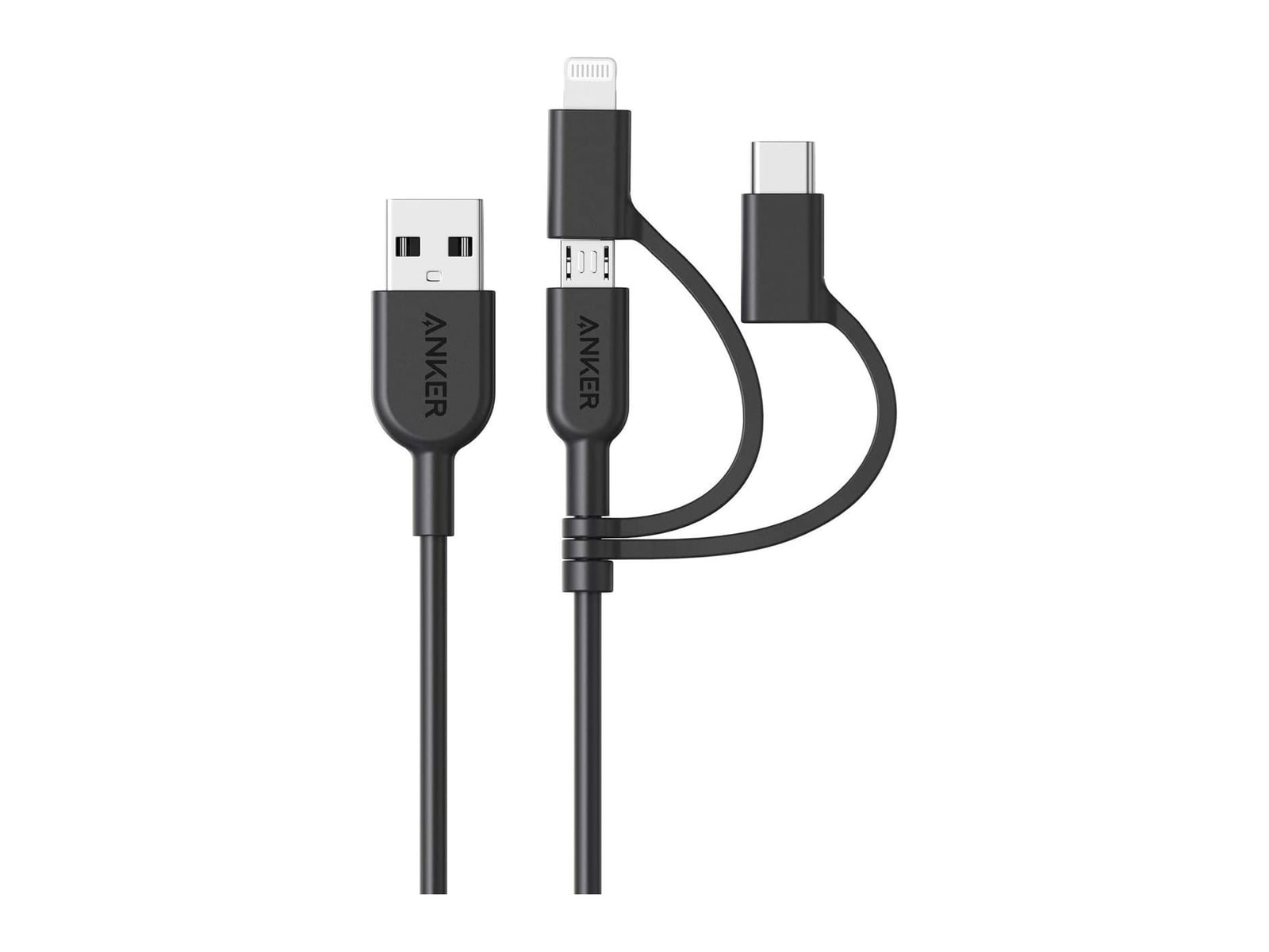 Anker - Powerline II 3-in-1 Cable Charging Cables