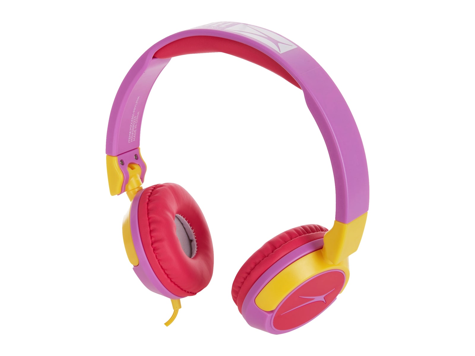 Altec Lansing - Kids 3-5 Two-Toned 3.5mm On-Ear Headphones - Purple/Pink