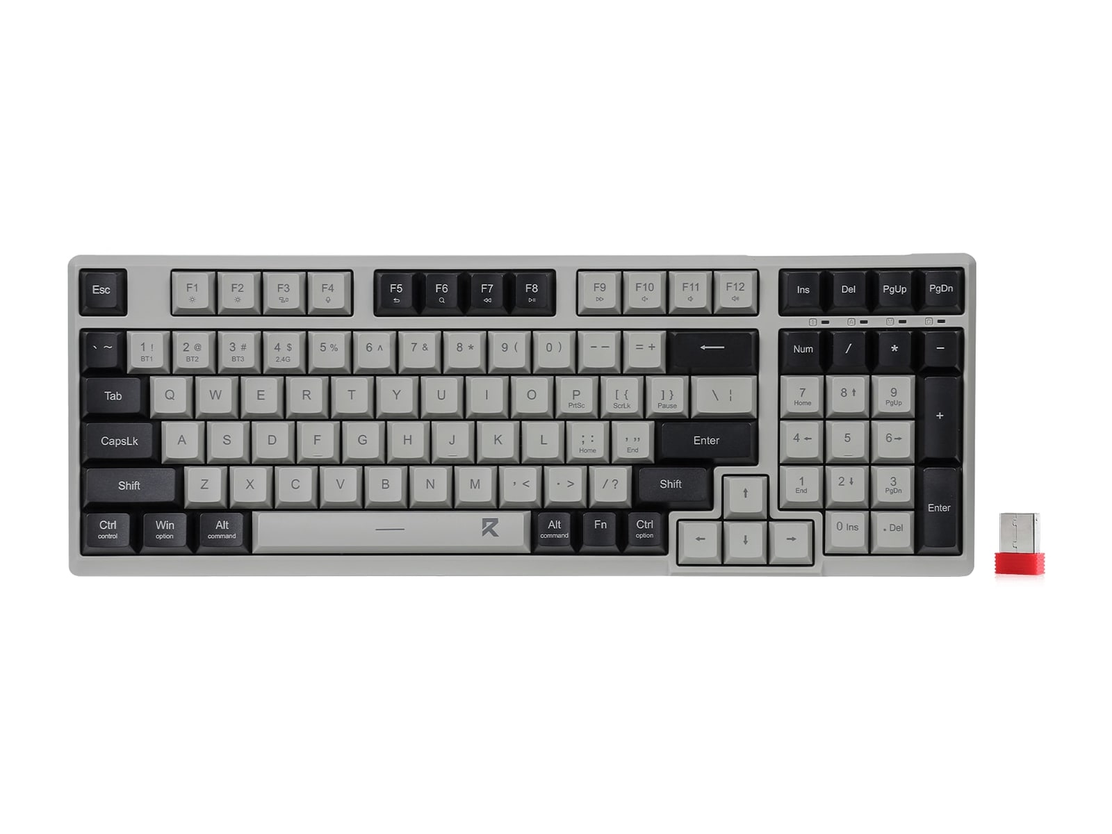 Redragon - BK7114 Scissor Low-Profile Slim Wireless Keyboard - Black Grey