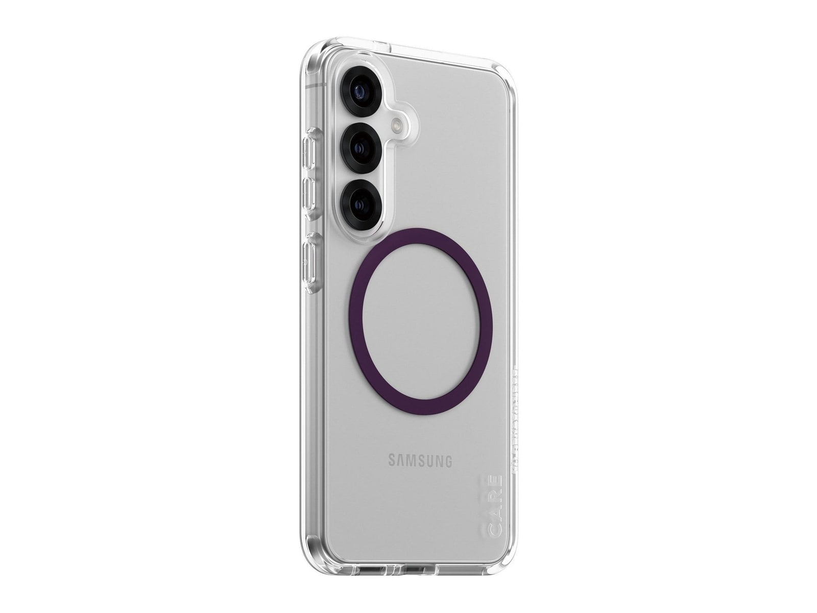 PanzerGlass - CARE Urban Combat Case Transparent w. Plum Purple Qi Compatible Samsung Galaxy S25