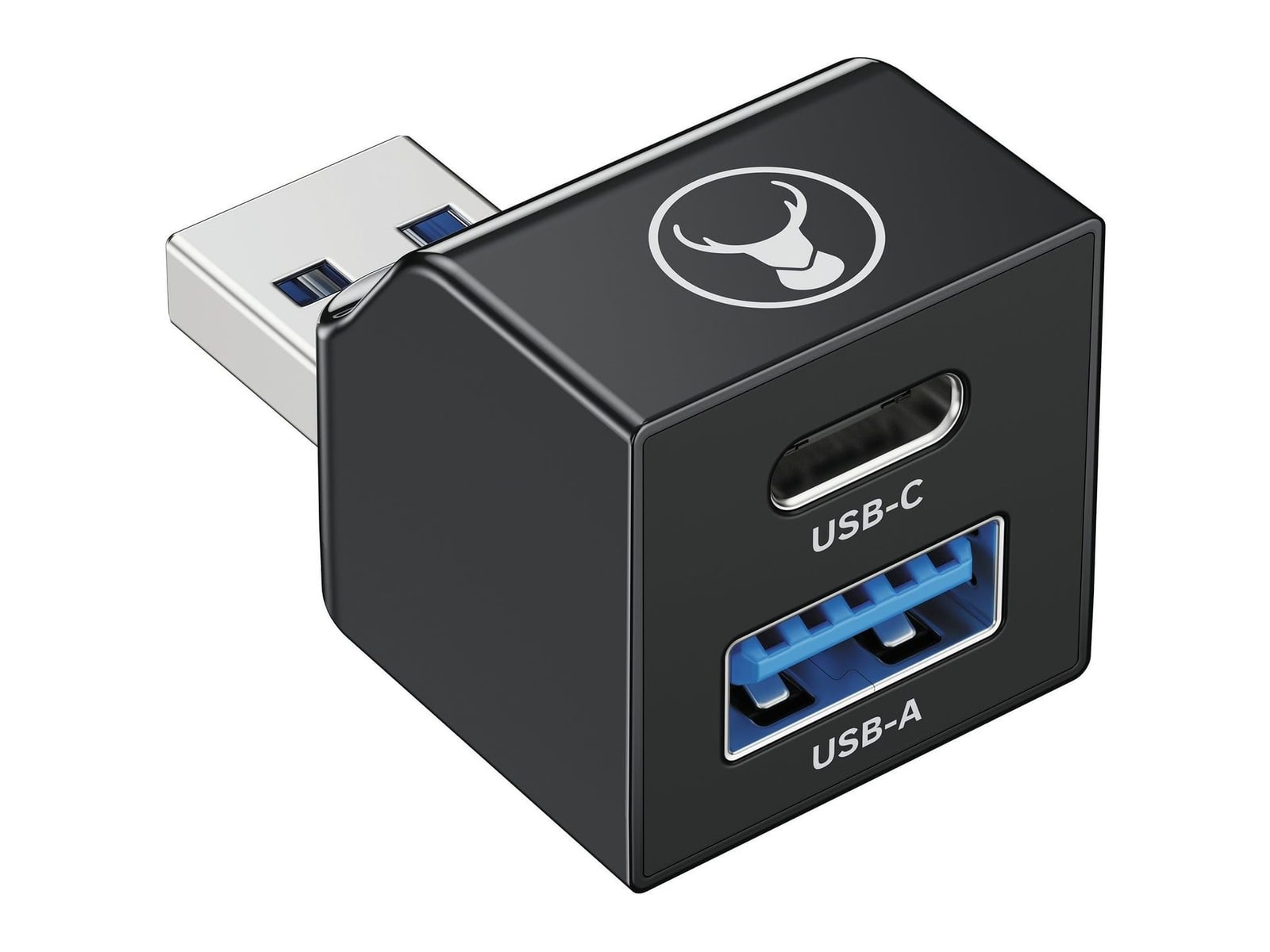 Bonelk - USB-A to USB-C/USB-A Dual Black USB Adapters