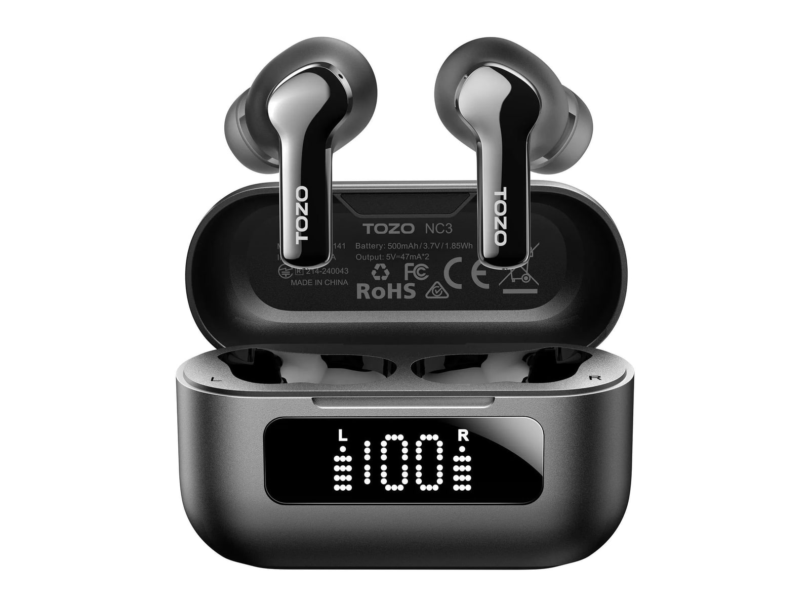 TOZO - NC3 True Wireless Earbuds - Black