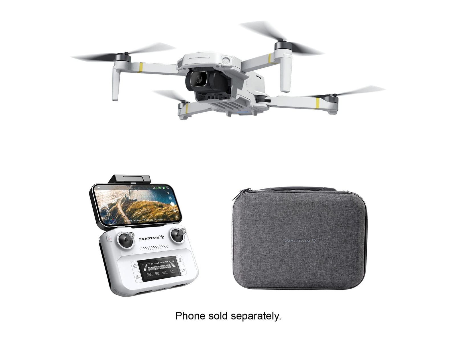 Snaptain - P30 Pro 4K Camera GPS Drone and Remote Controller Gray Professional Drones