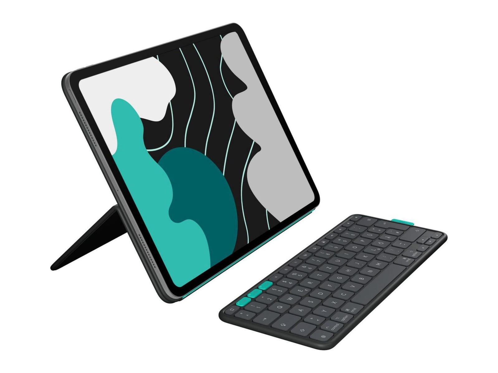 Logitech - Flip Folio for iPad Pro 13-inch and iPad Air 13-inch Bluetooth Keyboards - Graphite (UK)