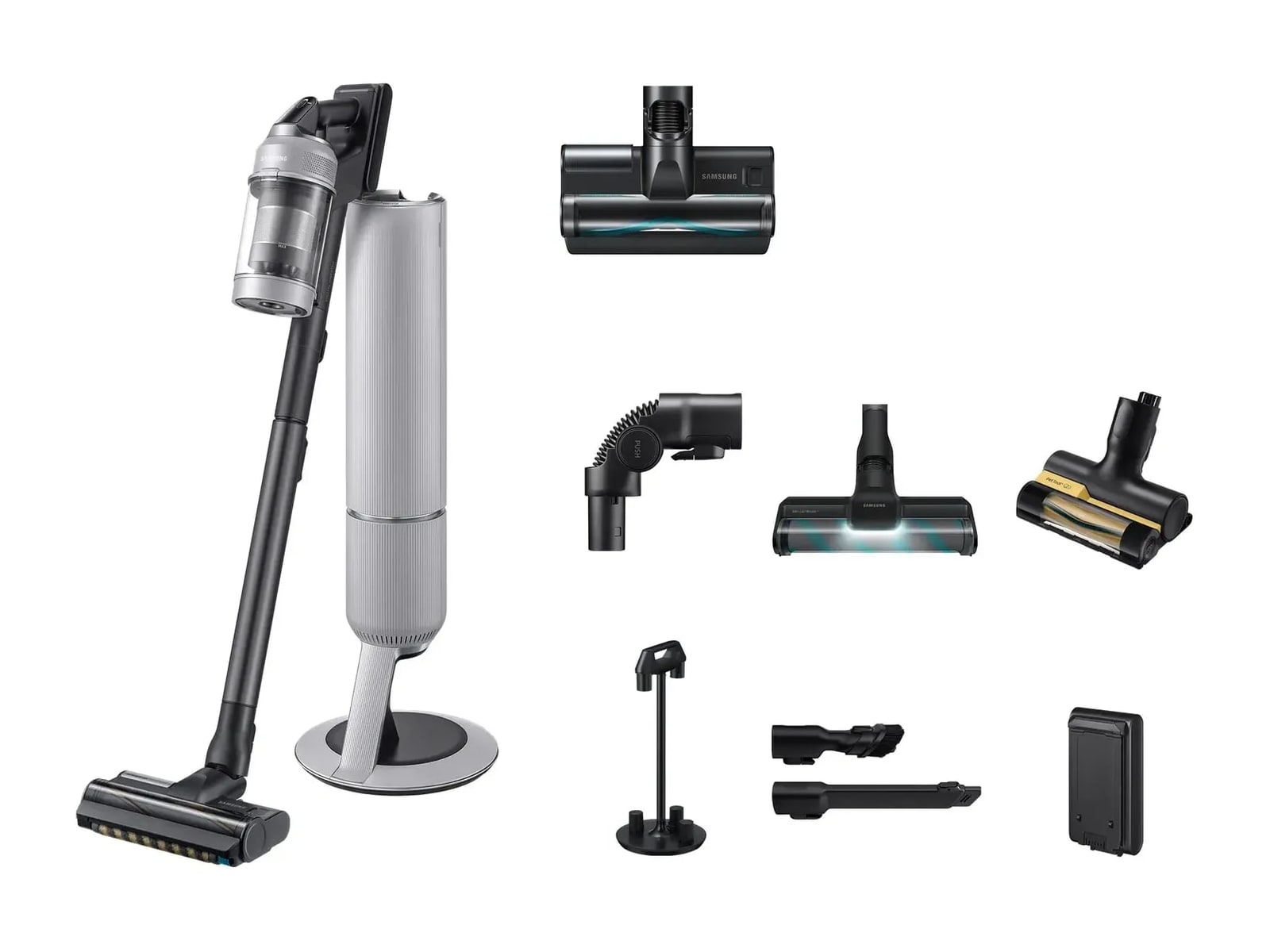 Samsung - Bespoke AI Jet CompleteClean All-in-One Clean Station Vacuum Cleaners
