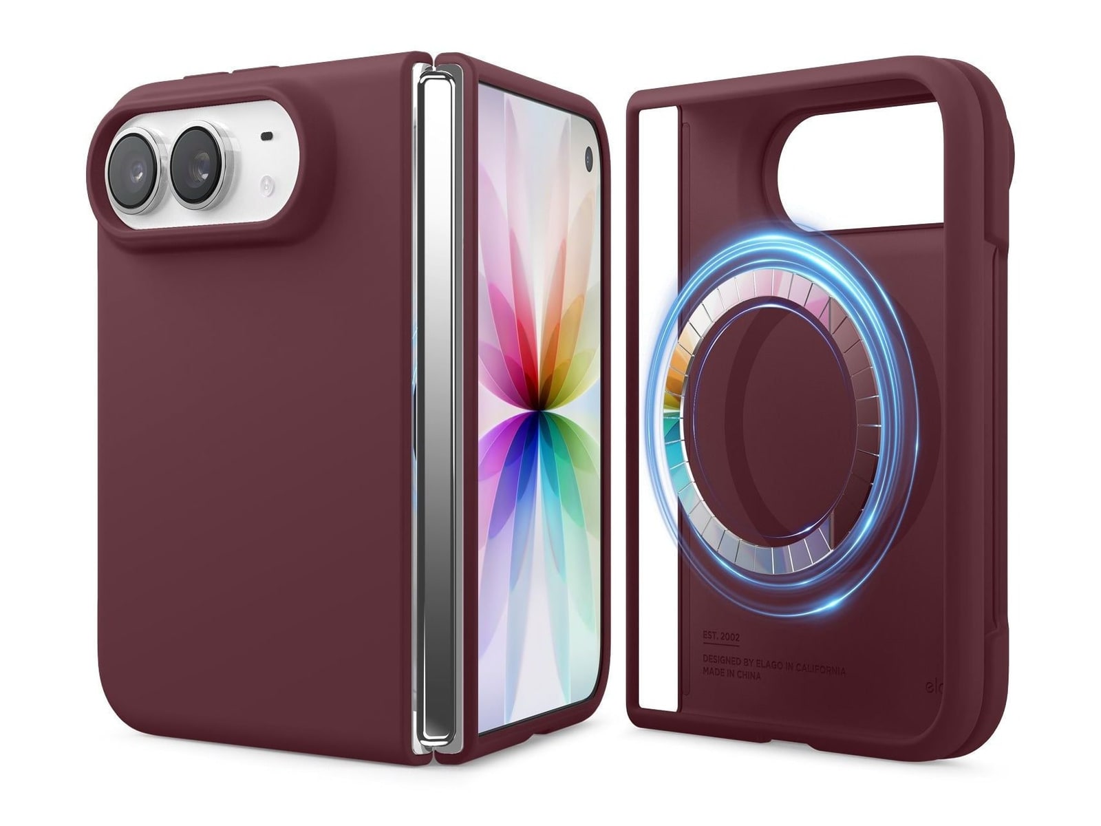 elago - MagSafe Silicone Case - iPhone Duo - Burgundy