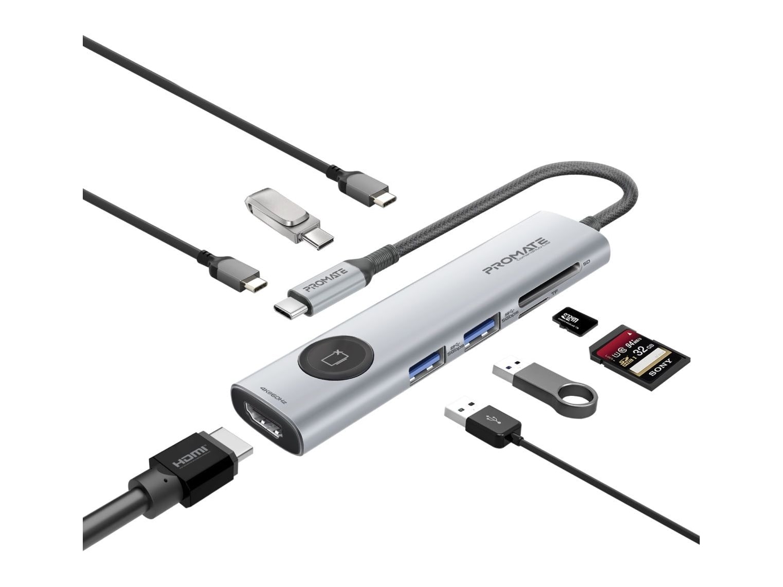 Promate - ComandHub-Lite USB Hubs