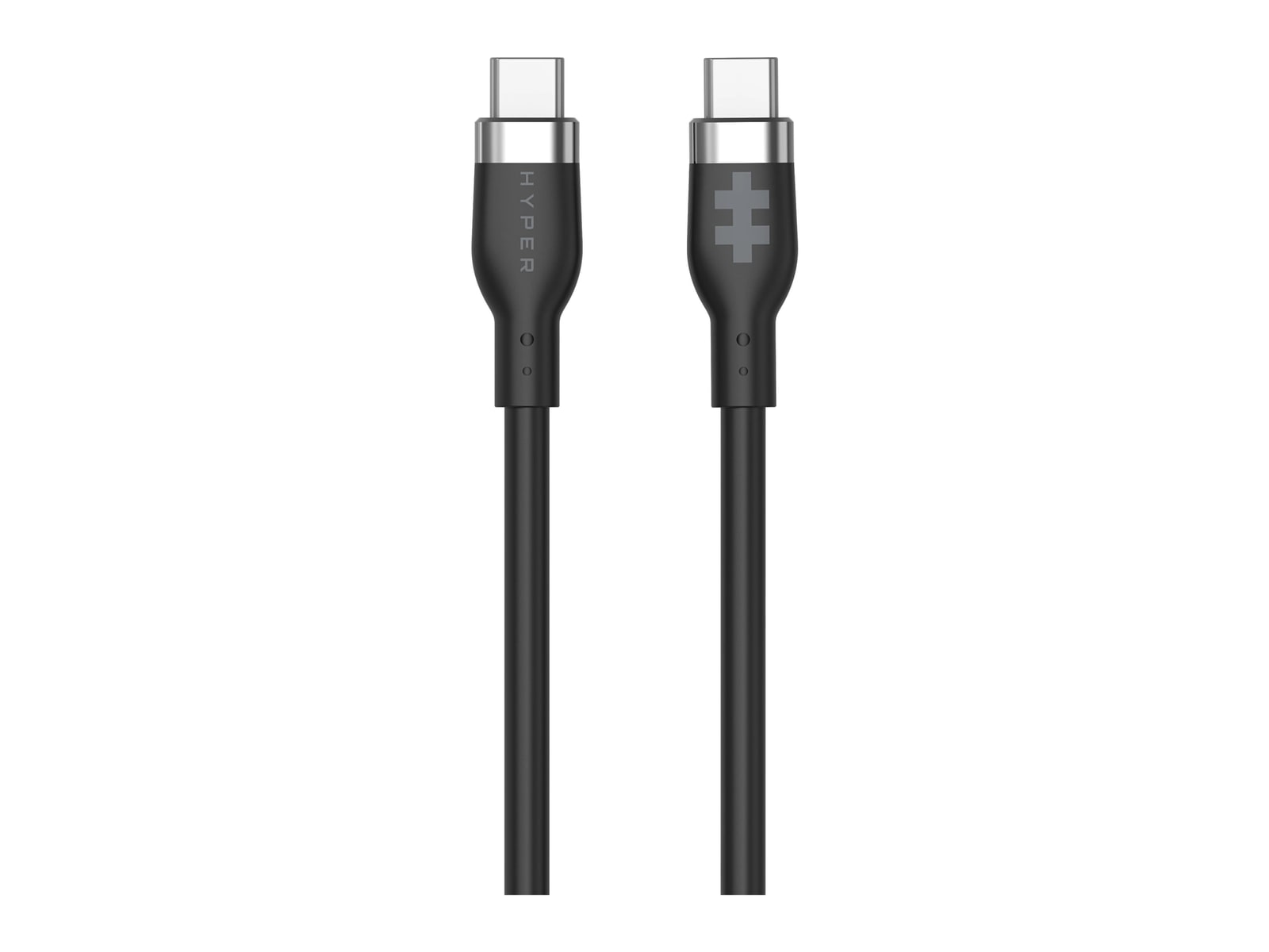 Hyper - HyperJuice 240W Silicone USB-C to USB-C Cable (3ft/1m) Black USB-C Cables