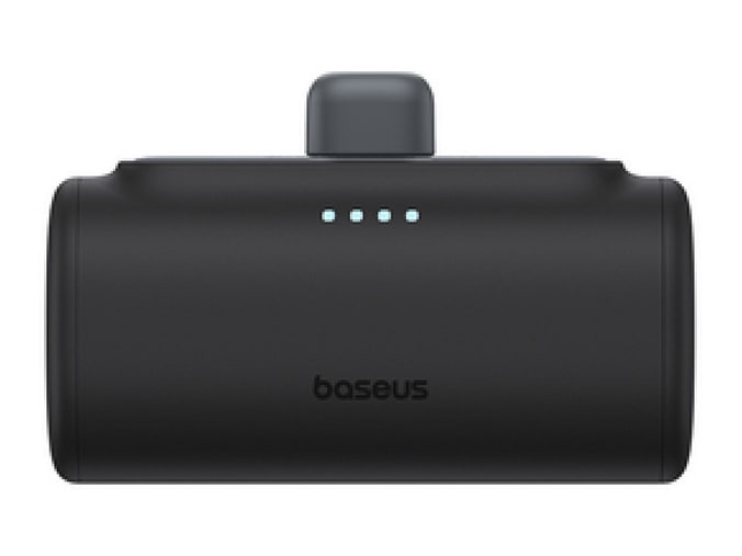 Baseus - Compact Series 5000mAh 20W PD with Built-In USB-C Connector Black Power Banks