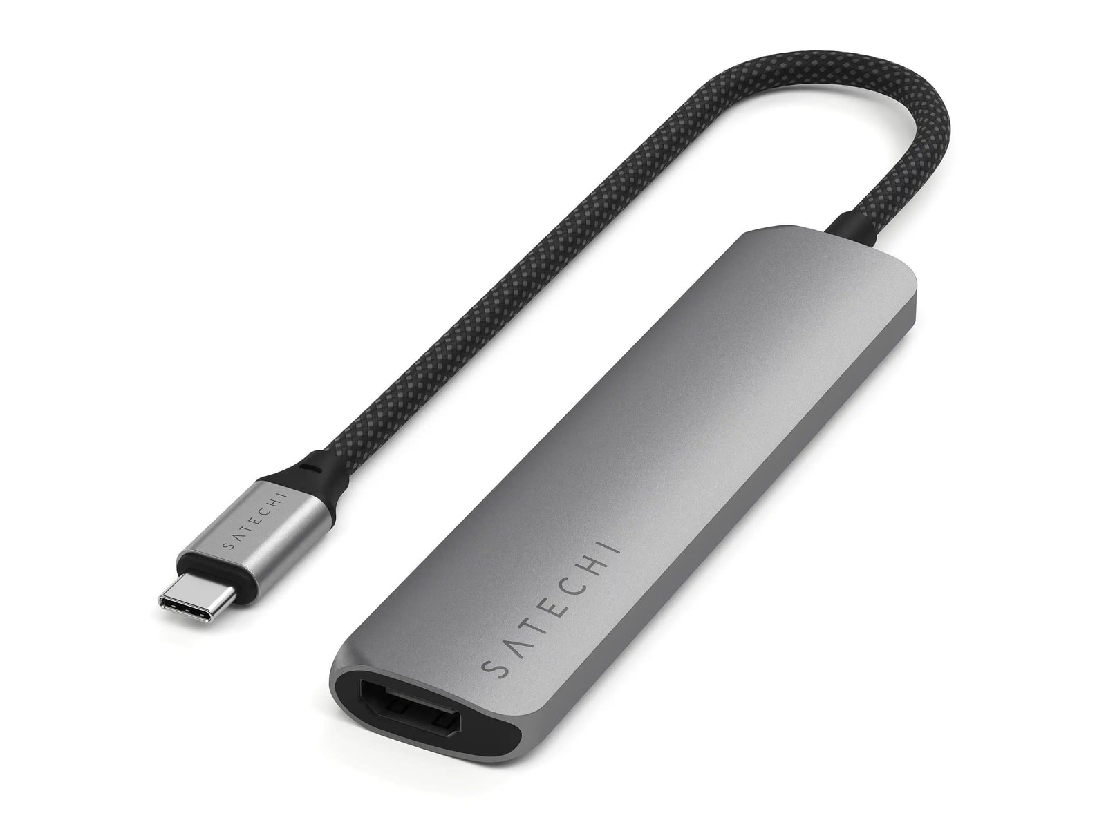 Satechi - 6-in-1 USB-C Slim Multiport Adapter USB-C USB Hubs - Gray