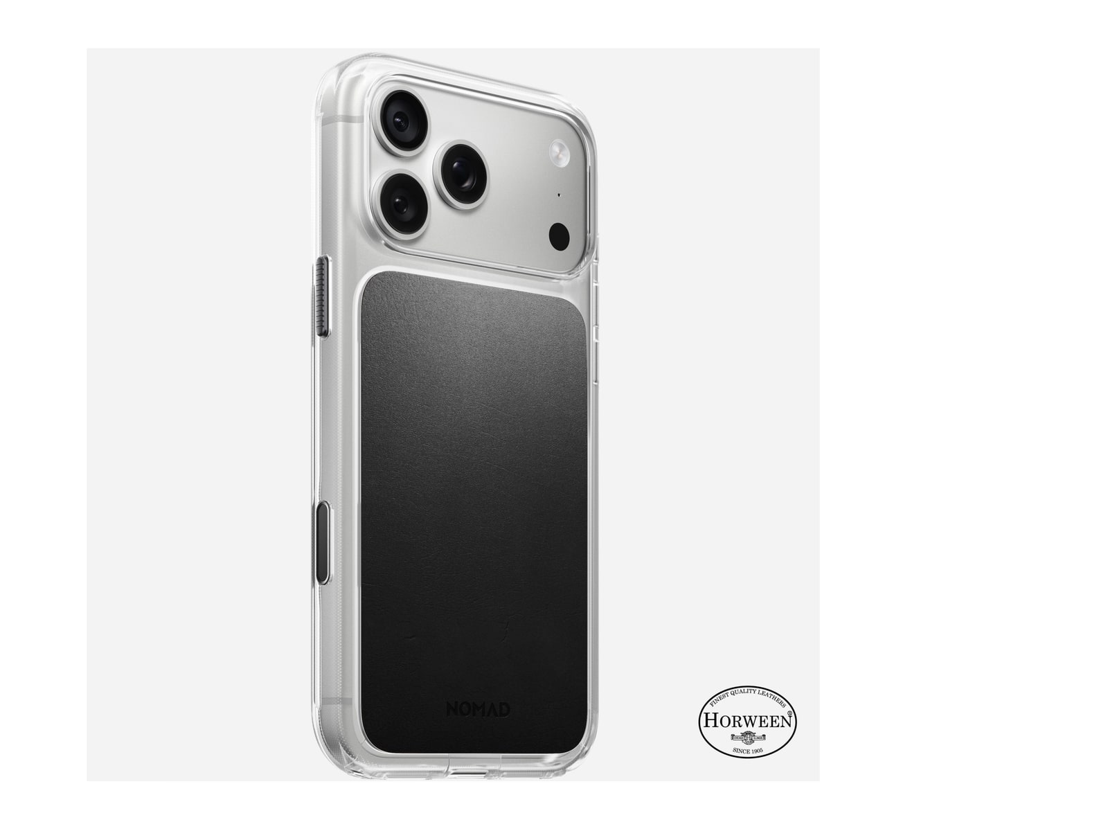 Nomad - Clear Leather Case - iPhone 18 Pro - Black