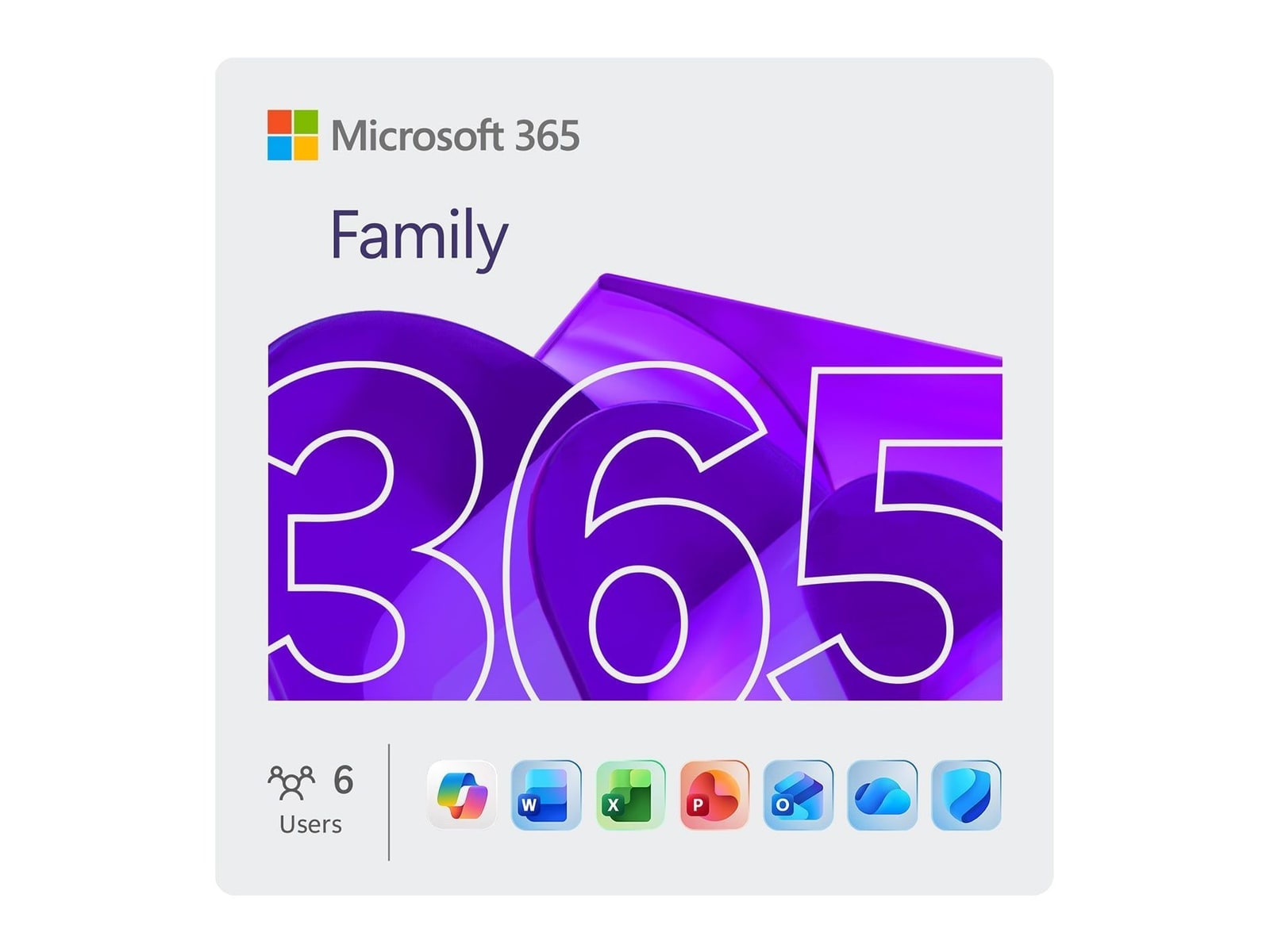 Microsoft - 365 Family 2025 Office Software
