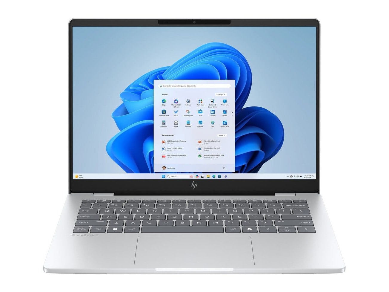 HP - OmniBook 7 14-fr0027nl 14" - Intel Core Ultra 7 255U chip - 16 GB Memory - 1 TB SSD - Silver