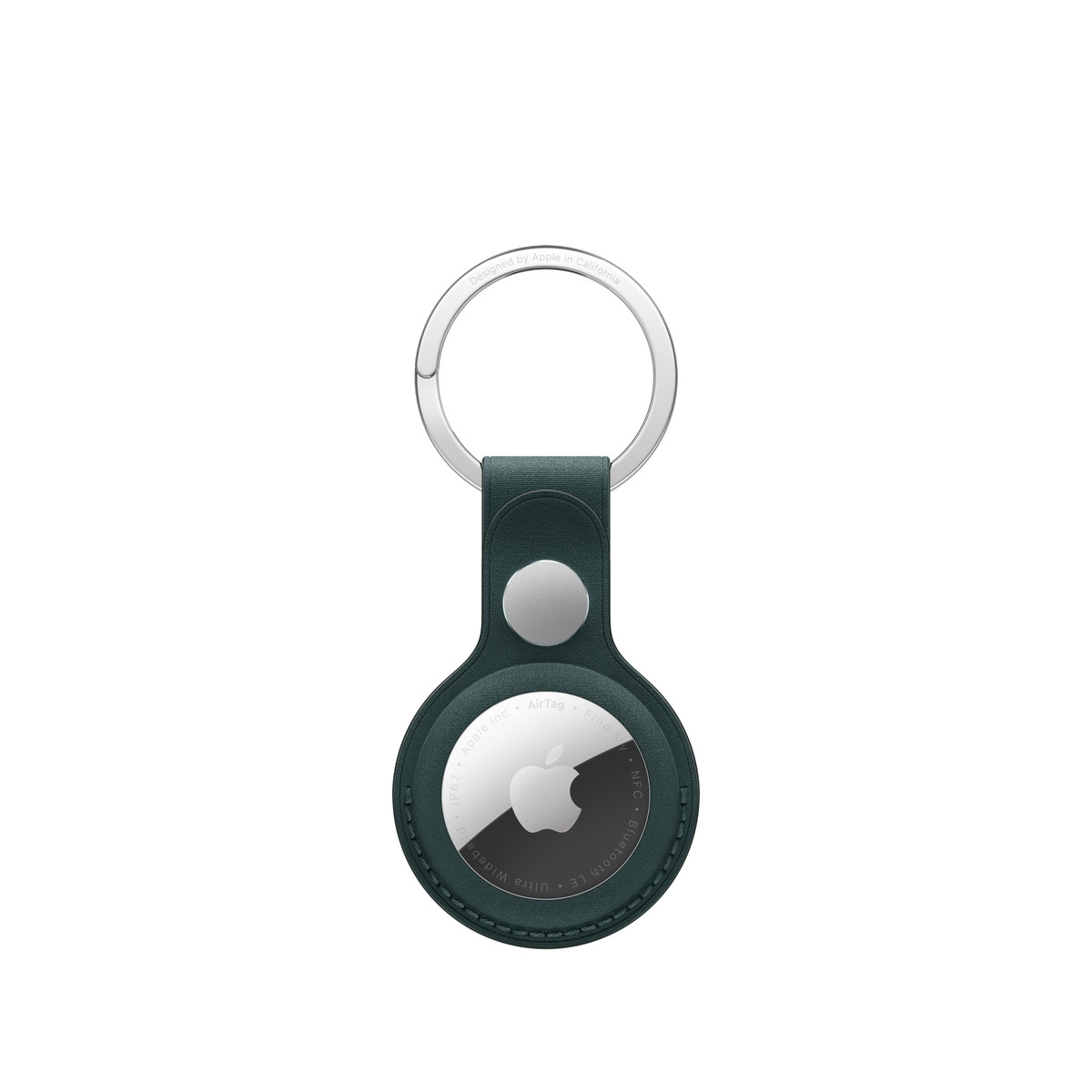Apple - AirTag FineWoven Key Ring - Dark Green