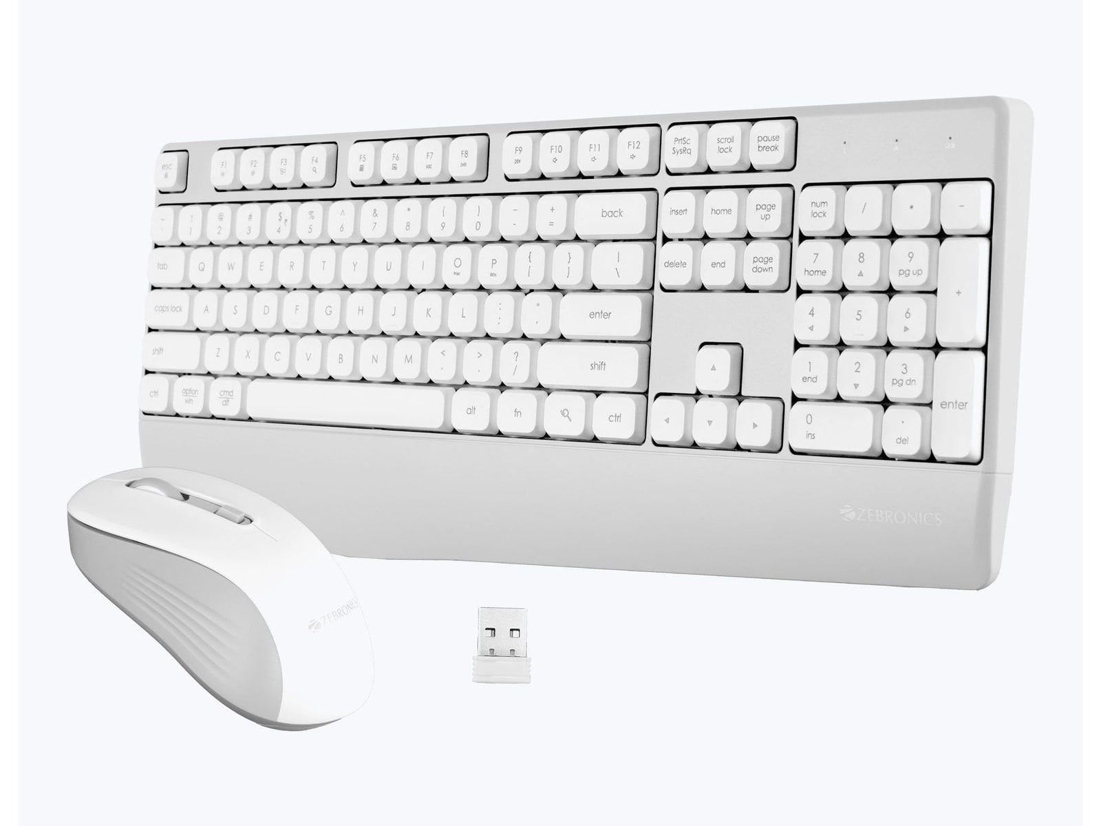 Zebronics - Zeb Companion 202 Combo Wireless Keyboards - White