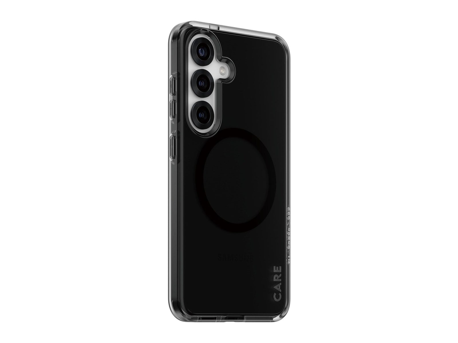 PanzerGlass - CARE Smokey Case w. Black Qi Compatible Samsung Galaxy S25