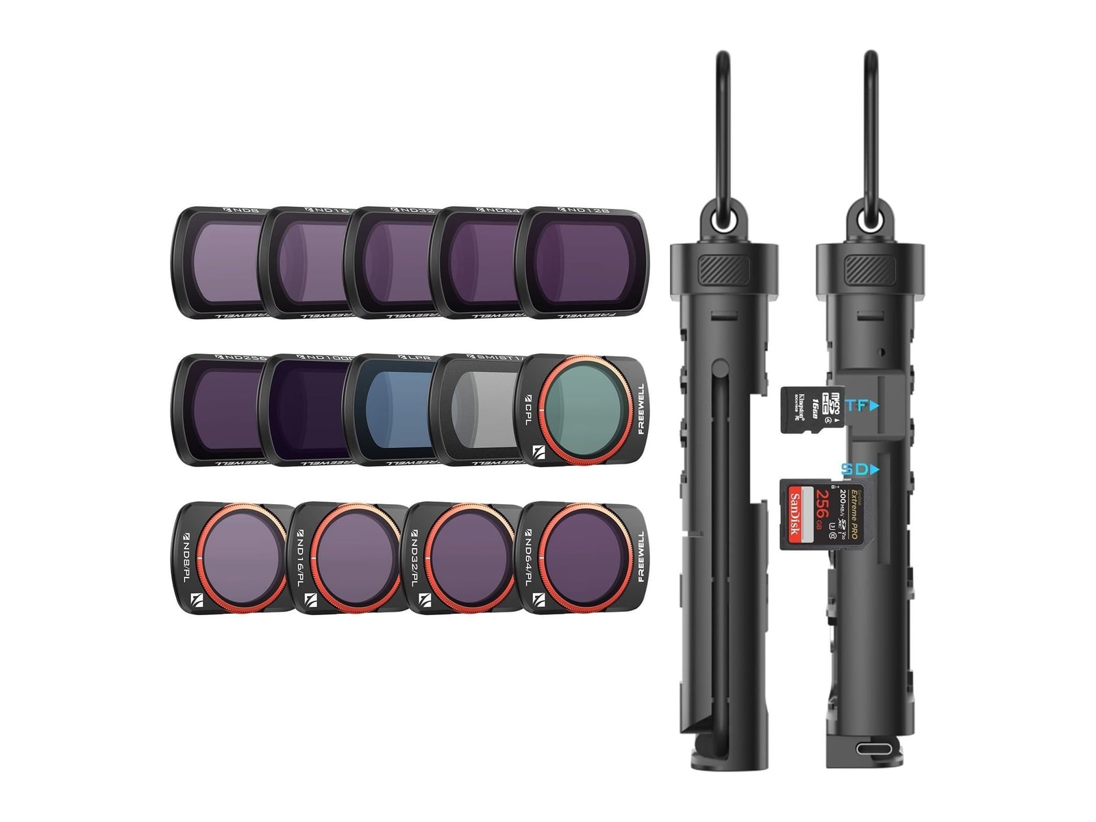 Freewell - DJI Osmo Pocket 4/3/Xtra Muse Filters Mega Pro Kit Camera Accessories