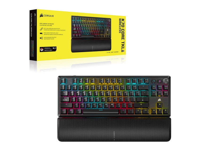 Corsair - K70 CORE TKL Wireless Mechanical Keyboards - Black
