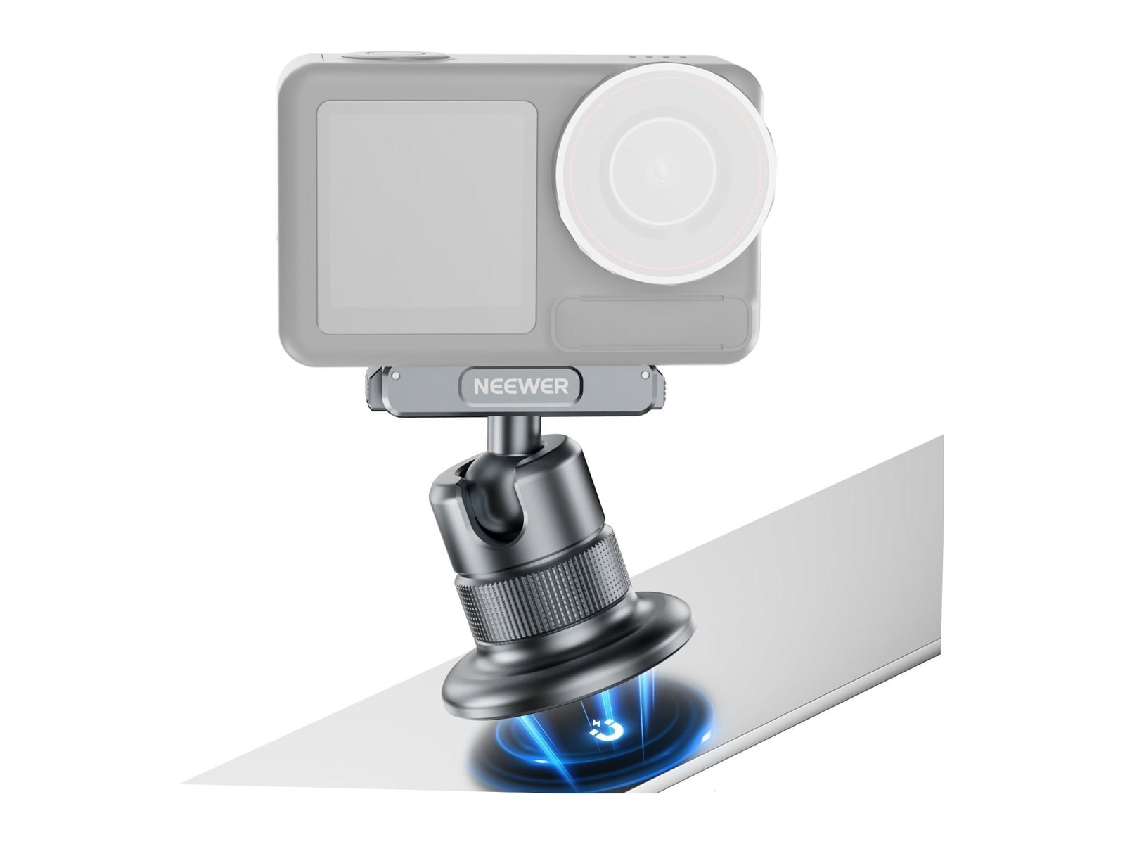 Neewer - AC013 Magnetic Camera Mount For DJI Osmo 360 Action 5 Pro/4/3 Camera Accessories - Gray