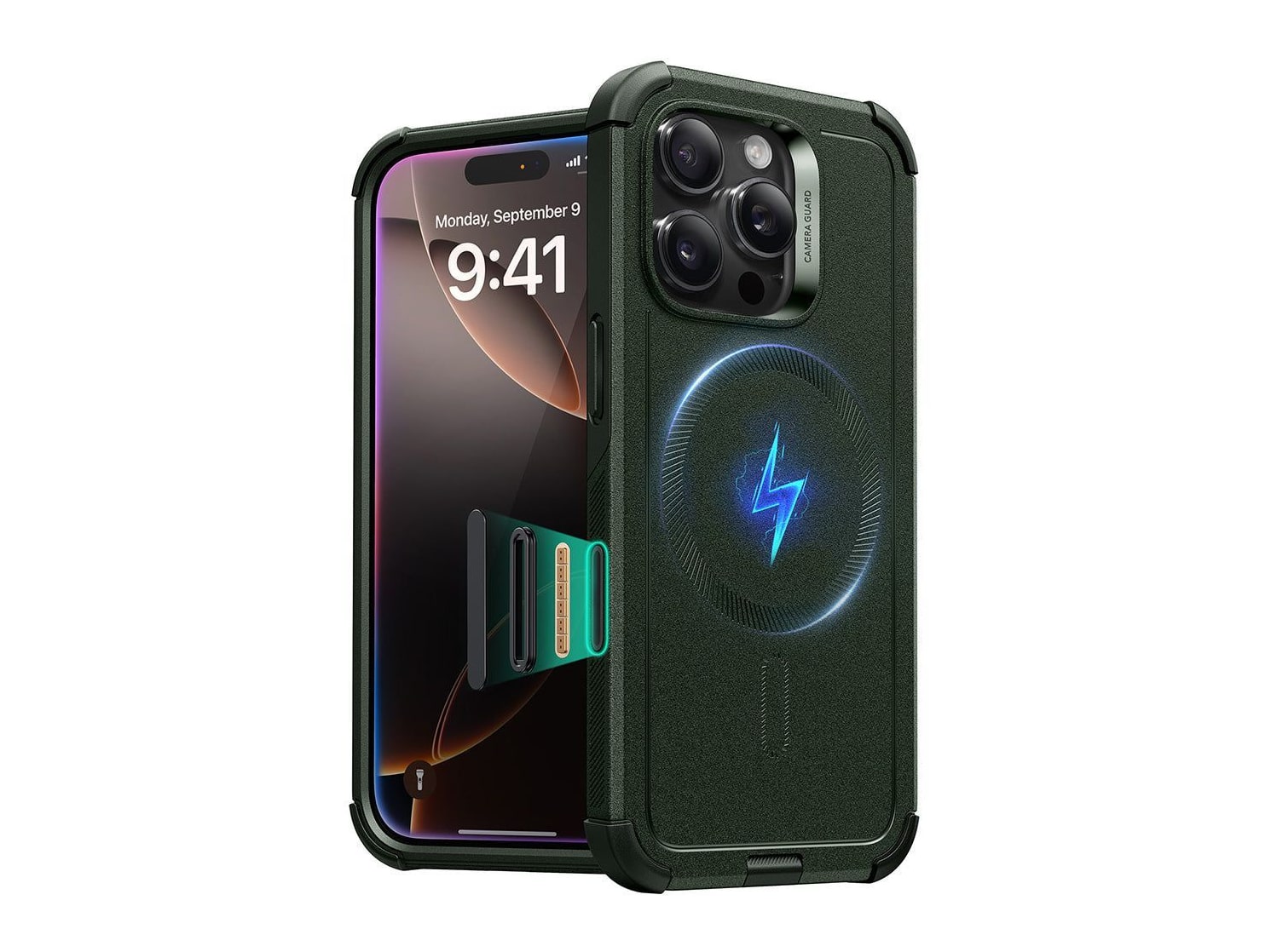 ESR - Cyber Tough Magnetic Case (Camera Control) - iPhone 16 Pro - Army Green