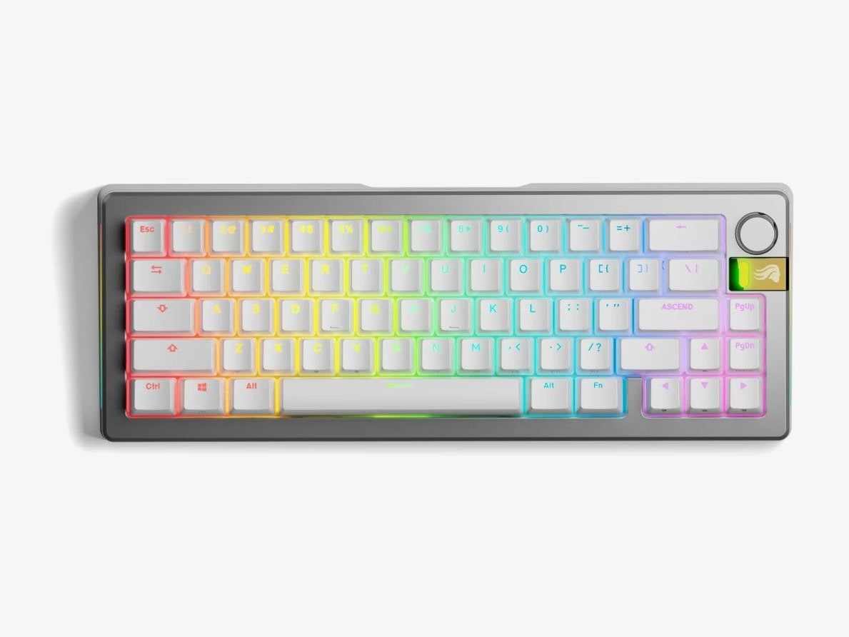 Glorious - GMMK 3 PRO HE Prebuilt 65% Wireless Keyboards - Silver