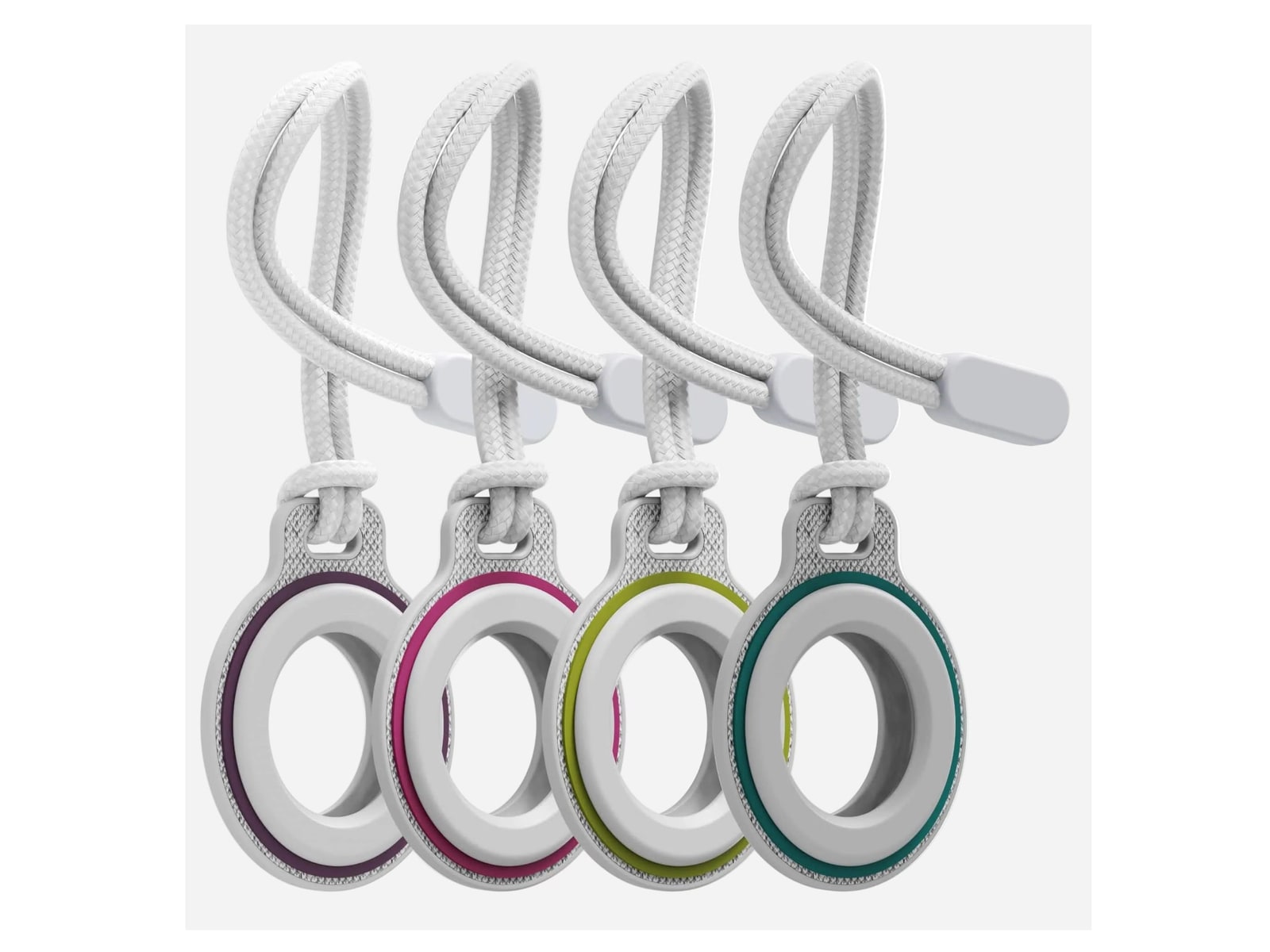 mophie - Knit AirTag Case with Loop Attach 4-Pack - Light Heather Gray