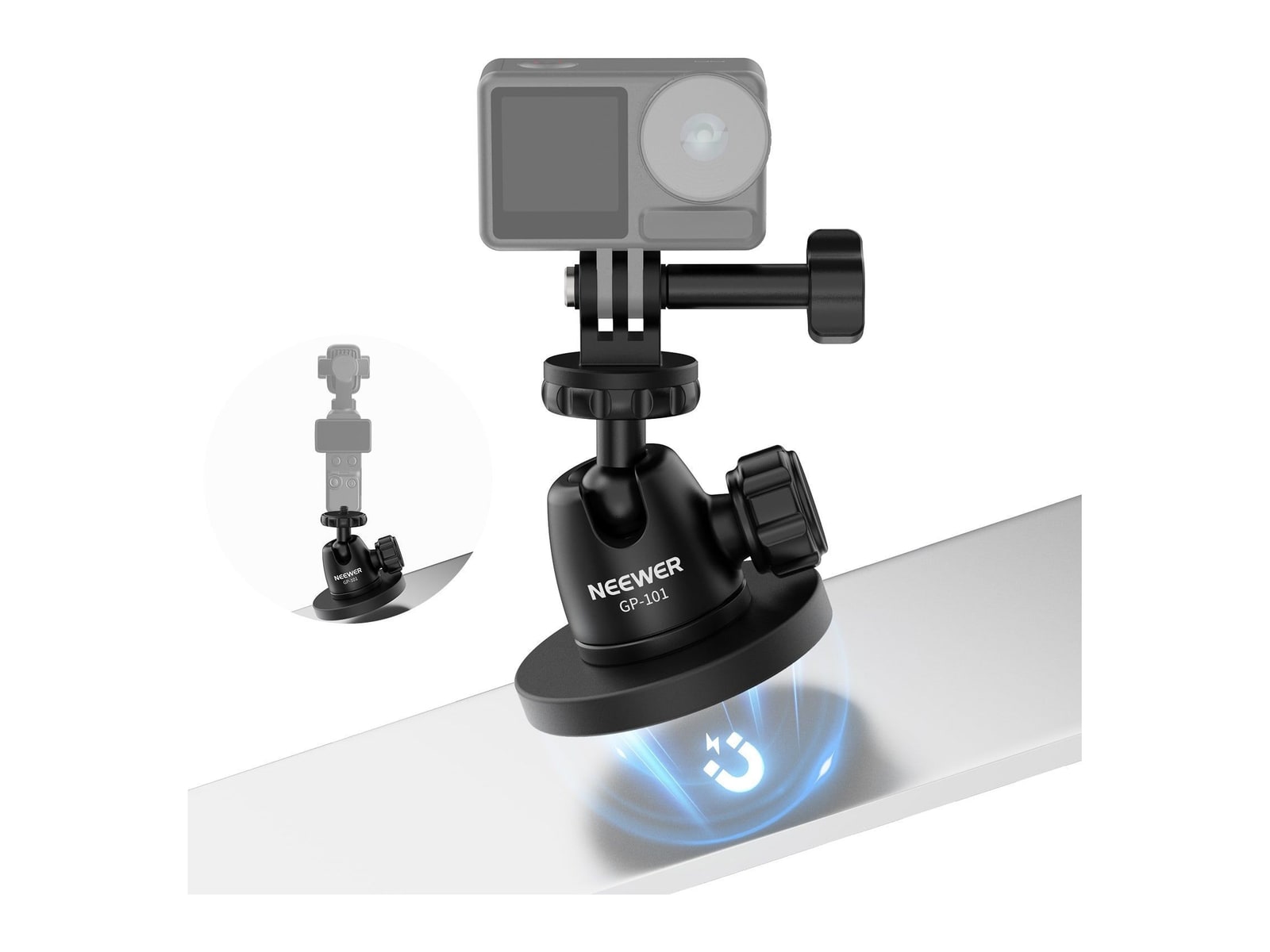 Neewer - BASICS GP-101 Magnetic Camera Mount for Action Camera Camera Accessories
