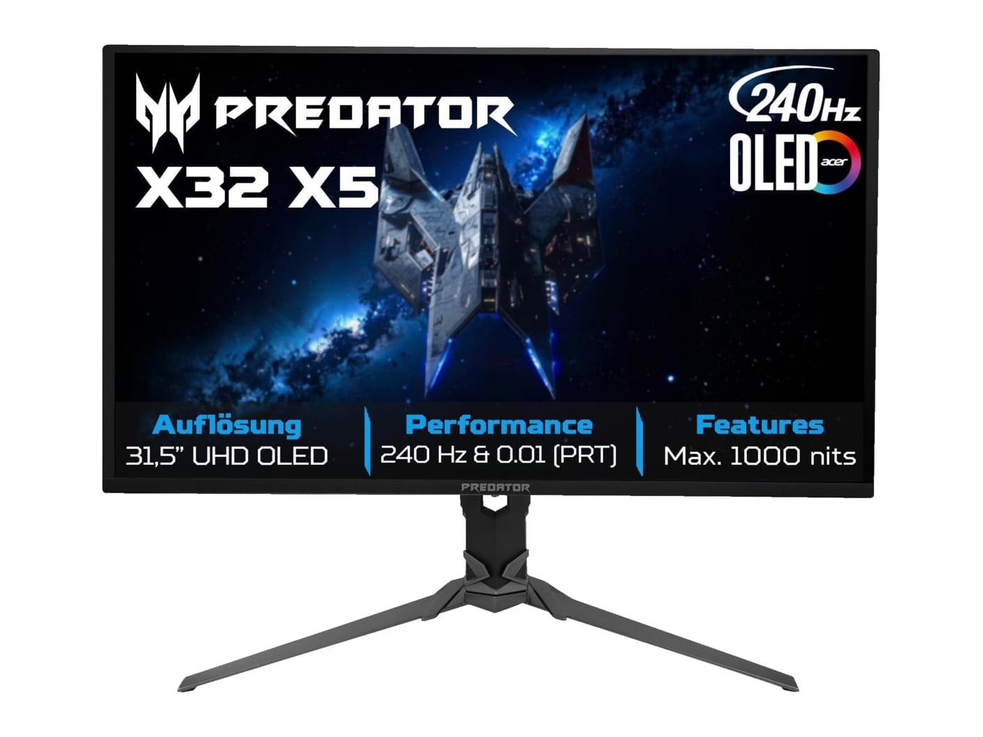 Acer - 31.5" Predator X32X5bmiiphuzx 4K UHD 240Hz OLED Monitors