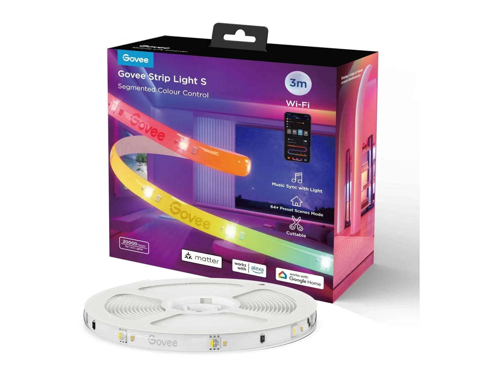 Govee - Strip Light S 3m Smart Lighting - Multicolor