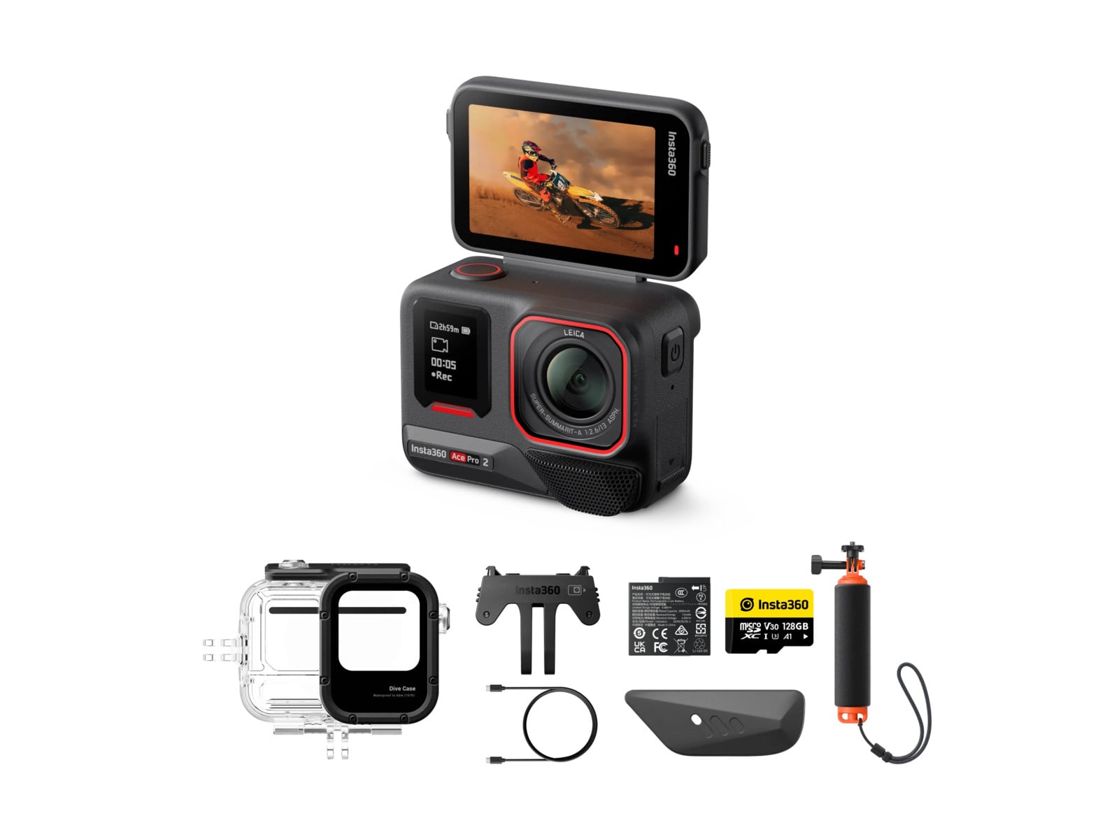 Insta360 - Ace Pro 2 Dive Bundle 8K Action Cameras - Black