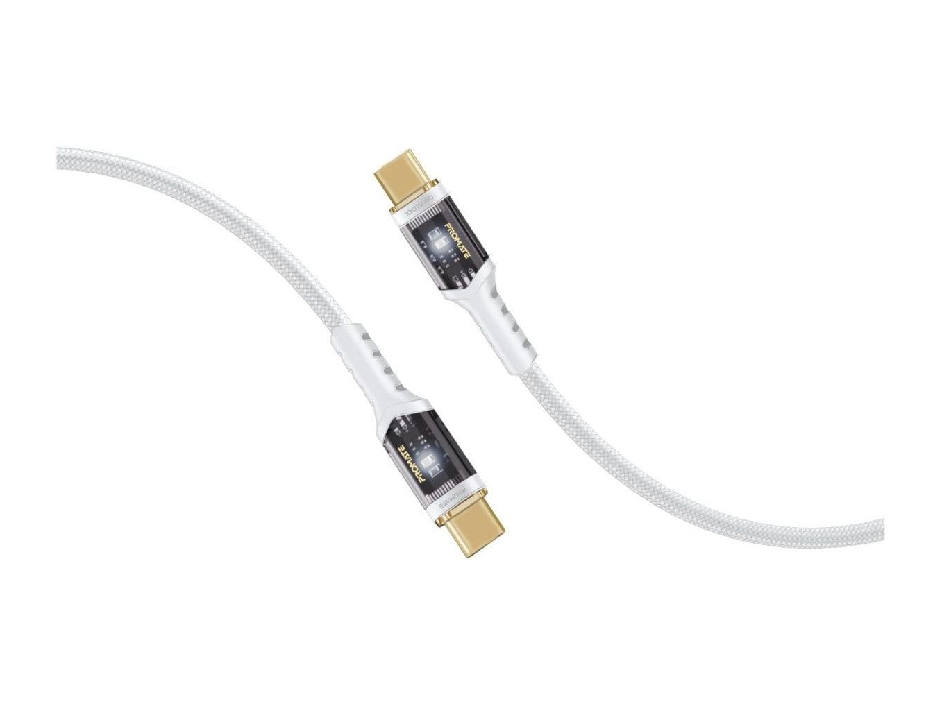 Promate - LucidLine-CC200 White USB-C Cables
