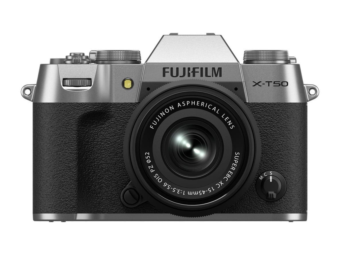 Fujifilm - X-T50 with XC15-45mm Lens Kit Mirrorless Cameras - Silver