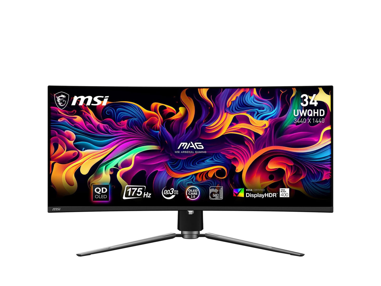 MSI - 34" MAG 341CQPDE QD-OLED UWQHD 175Hz OLED Monitors
