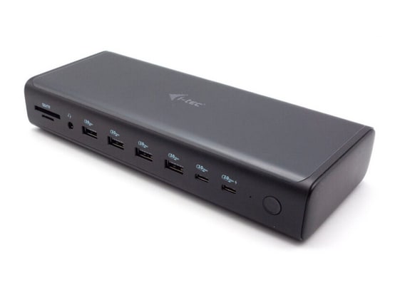 i-tec - CA6MONITORDOCKPD Universal 6x 4K/60Hz Display Docking Station with 140W Power Delivery Docking Stations - Black