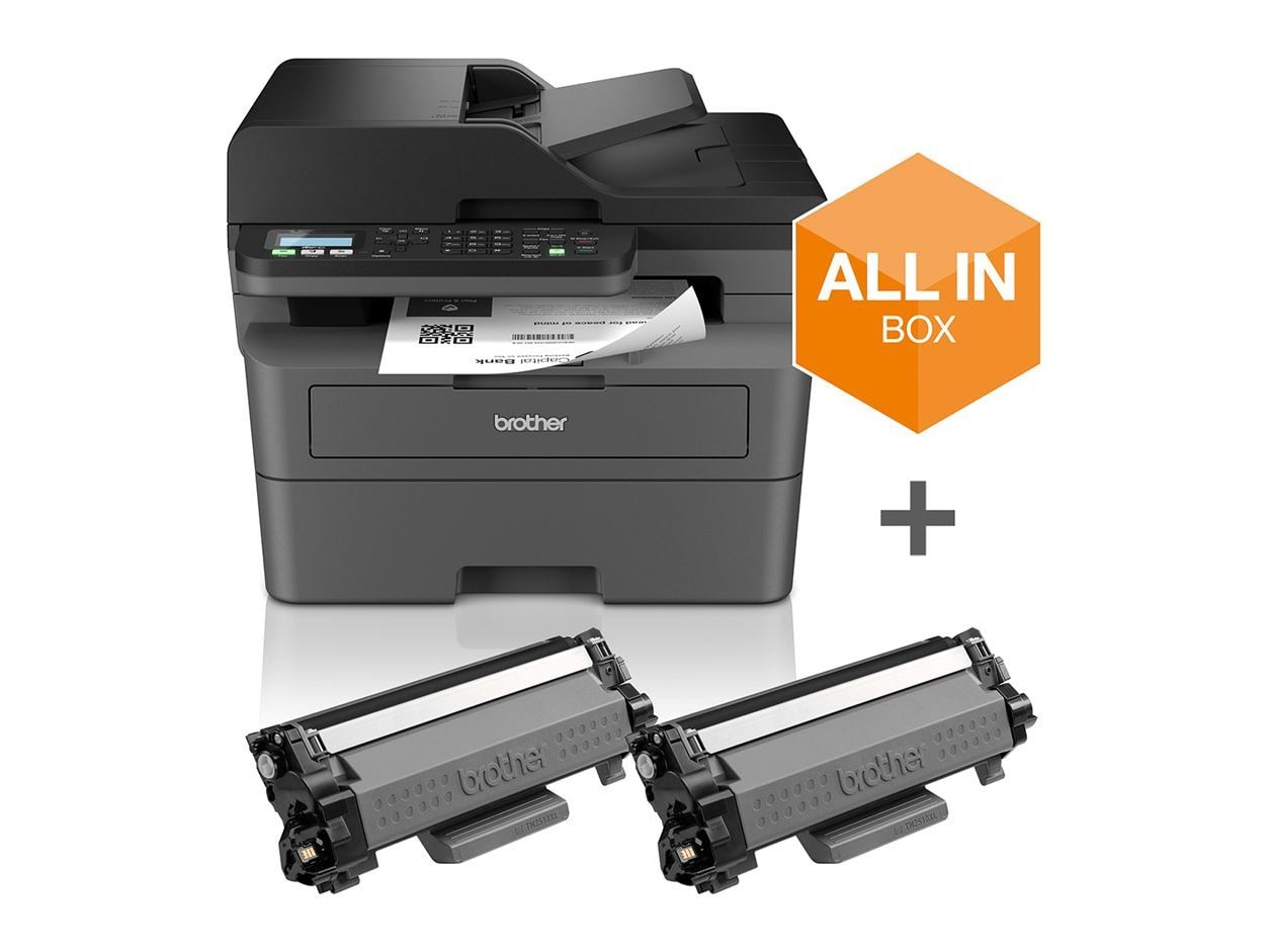 Brother - MFC-L2827DWXL Printers - Black