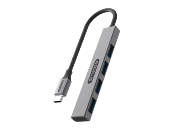 Sitecom - CN-5001 USB-C to 4x USB-A Nano Hub USB Hubs - Gray