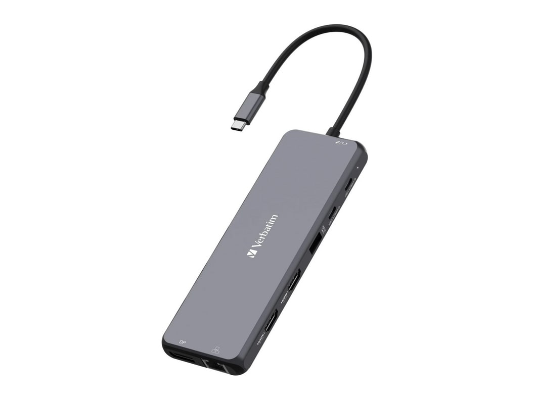 Verbatim - USB-C Pro Multiport Hub CMH-13 USB Hubs - Silver