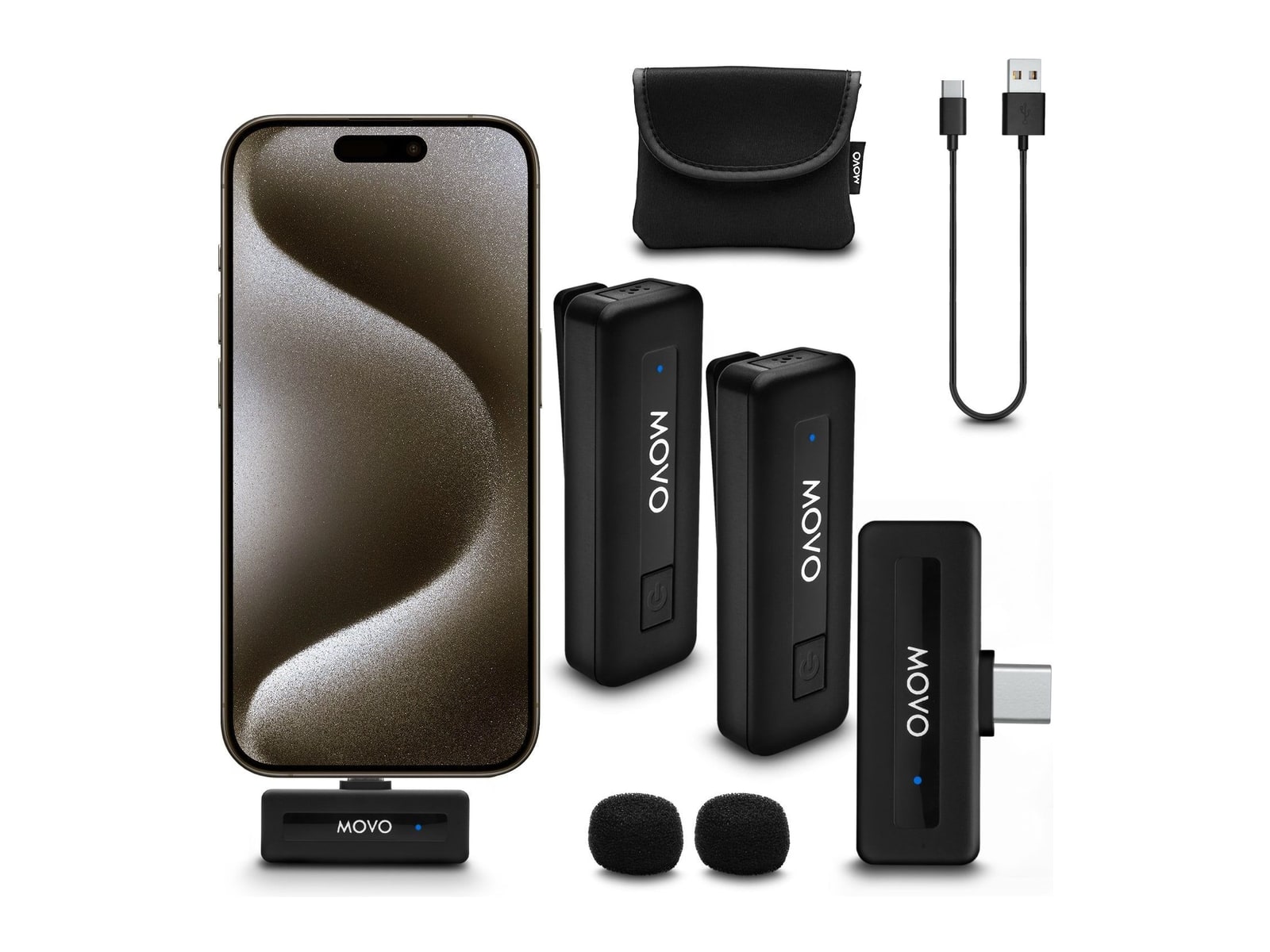 MOVO - Wireless Mini UC DUO-IP Wireless Microphones