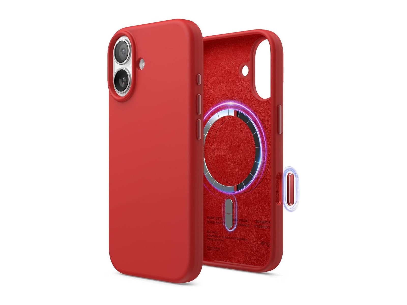 elago - MagSafe Silicone Case - iPhone 17 - Red