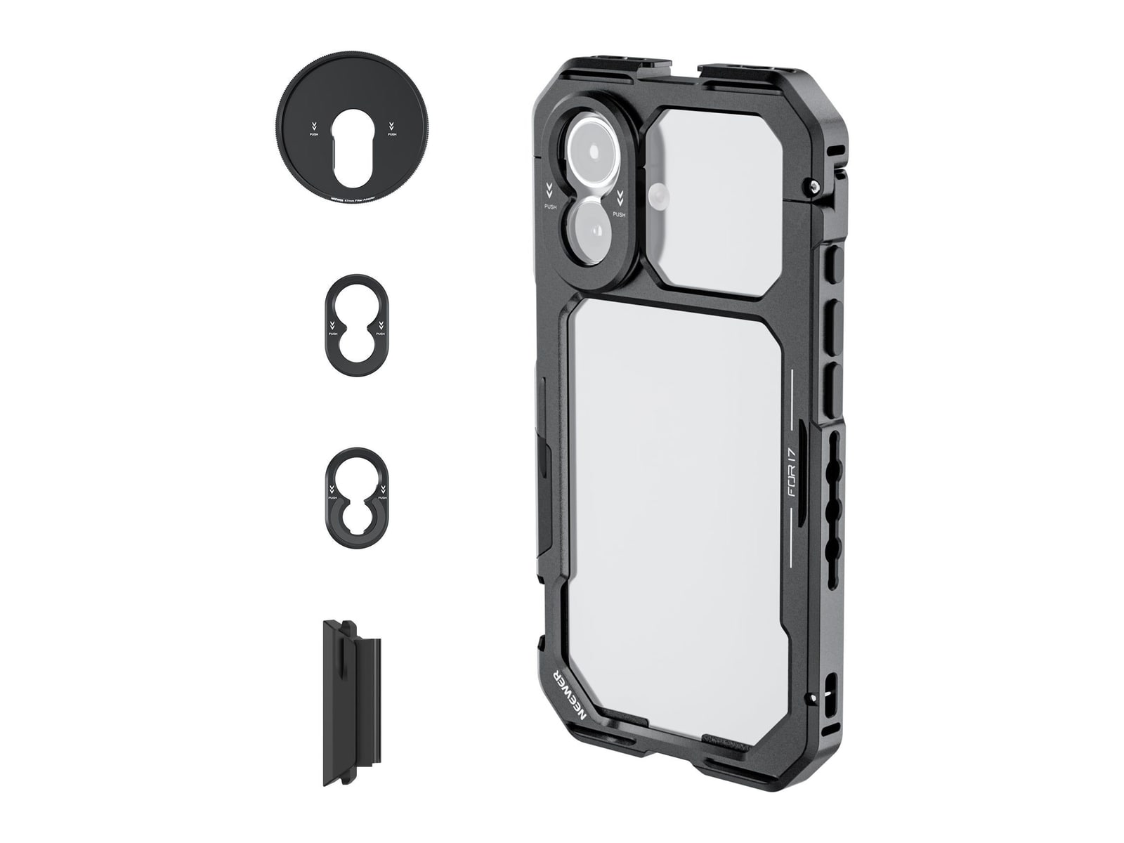 Neewer - PA158 Phone Cage Compatible with iPhone 17 Only Camera Accessories - Black