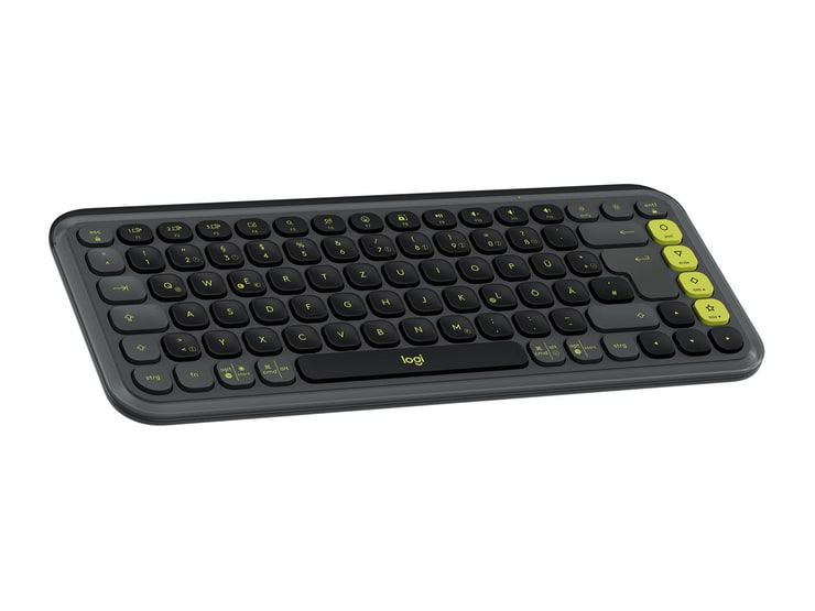 Logitech - POP Icon Keys Wireless Keyboards - Graphite & Green (UK)
