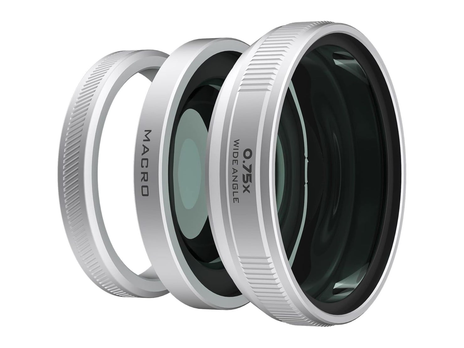 Freewell - Fuji X100VI/X100V 2-in-1 Macro Wide Angle Lens Silver Camera Accessories - Silver