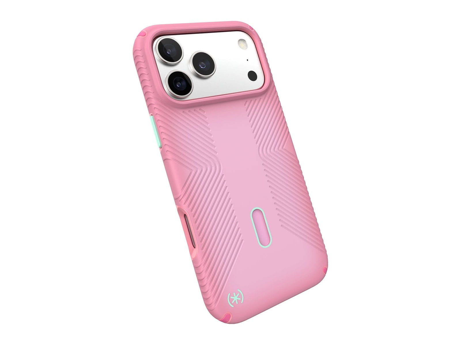 Speck - Presidio Lux Grip MagSafe with ClickLock - iPhone 17 Pro Max - Ibis Pink/Dark Ibis/Kanom Green