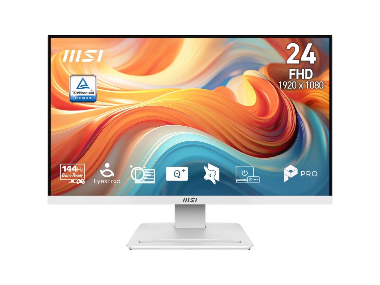 MSI - 23.8" PRO MP241W E14V Full HD 144Hz Professional Monitors - White