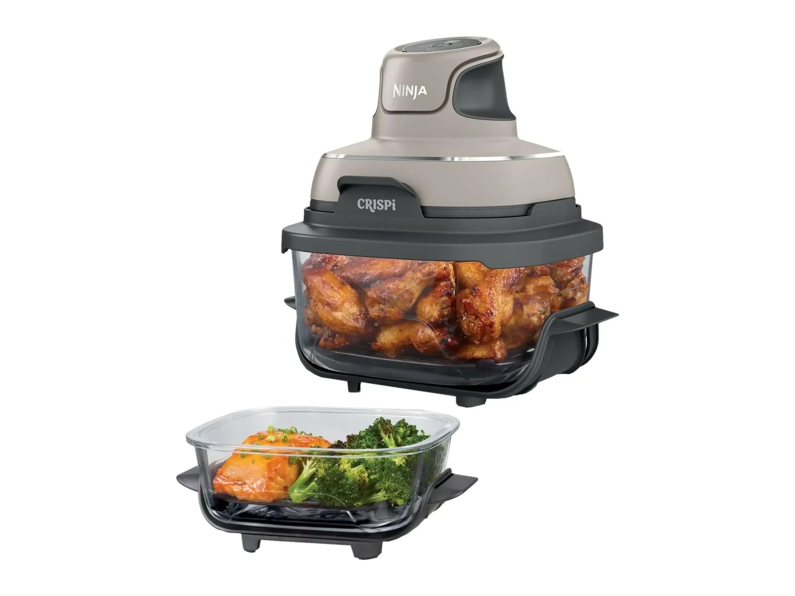 Ninja - FN101EUST CRISPi 4-in-1 Portable Glass Beige Air Fryers