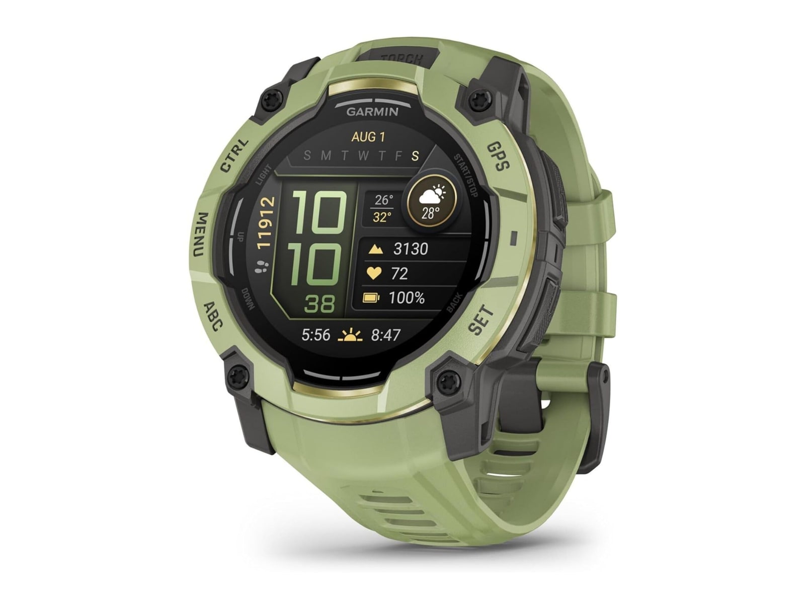Garmin - Instinct 3 - 50 mm, AMOLED, Fern Green with Fern Green Band Smart Watches - Green